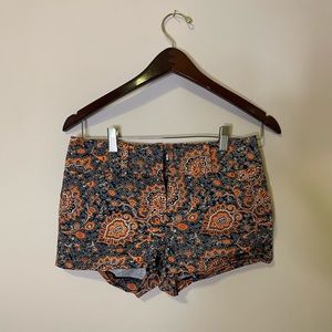 Ann Taylor Navy Blue Orange Shorts